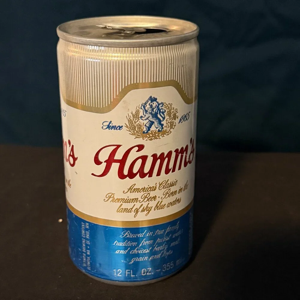 Hamm's Beer aluminum pull-tab tin vintage beer can